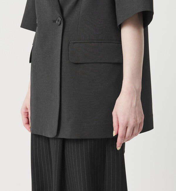 BEAUTY&YOUTH UNITED ARROWS「ハーフスリーブ ジャケット 吸水速乾 防シワ ウォッシャブル」|テーラードジャケット|