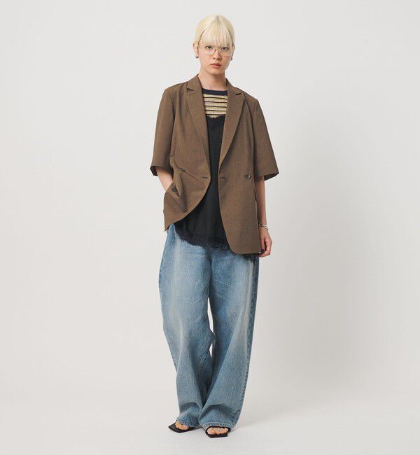 BEAUTY&YOUTH UNITED ARROWS「ハーフスリーブ ジャケット 吸水速乾 防シワ ウォッシャブル」|テーラードジャケット|