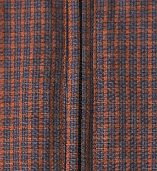 STEVEN ALAN「＜Steven Alan＞ オーガニックコットン チェック ジップ プルオーバー ショートスリーブ シャツ」|シャツ・ブラウス|