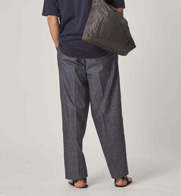 STEVEN ALAN「＜Steven Alan＞ デニムシャンブレー イン ツープリーツ ドレス トラウザーズ」|スラックス|