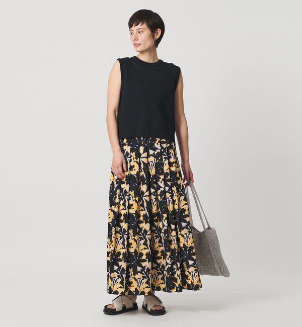 BEAUTY&YOUTH UNITED ARROWS「【WEB限定】フラワープリント タックスカート ウォッシャブル」|スカート|