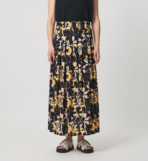 BEAUTY&YOUTH UNITED ARROWS「【WEB限定】フラワープリント タックスカート ウォッシャブル」|スカート|