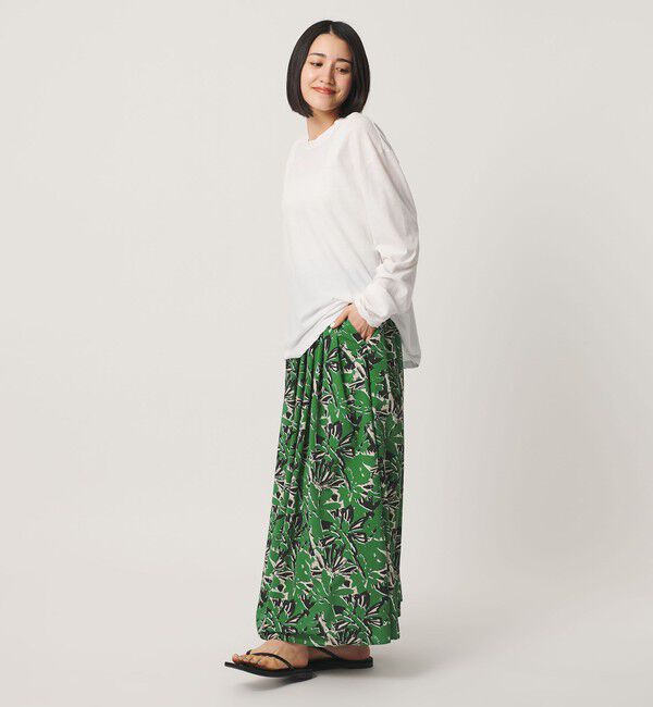 BEAUTY&YOUTH UNITED ARROWS「【WEB限定】フラワープリント タックスカート ウォッシャブル」|スカート|