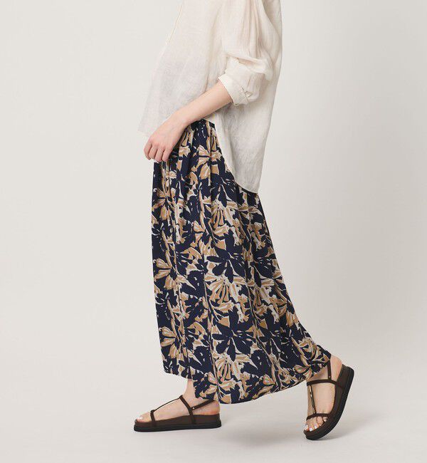 BEAUTY&YOUTH UNITED ARROWS「【WEB限定】フラワープリント タックスカート ウォッシャブル」|スカート|