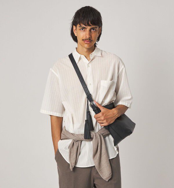 STEVEN ALAN「＜Steven Alan＞ AKIHA ストライプ レギュラーカラー ショートスリーブ シャツ」|シャツ・ブラウス|