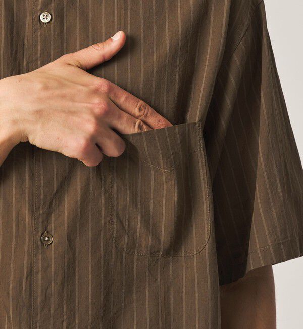 STEVEN ALAN「＜Steven Alan＞ AKIHA ストライプ レギュラーカラー ショートスリーブ シャツ」|シャツ・ブラウス|