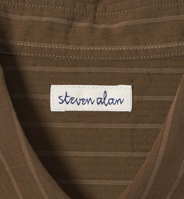 STEVEN ALAN「＜Steven Alan＞ AKIHA ストライプ レギュラーカラー ショートスリーブ シャツ」|シャツ・ブラウス|