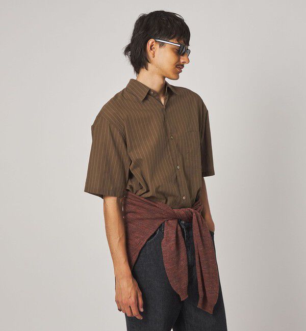 STEVEN ALAN「＜Steven Alan＞ AKIHA ストライプ レギュラーカラー ショートスリーブ シャツ」|シャツ・ブラウス|