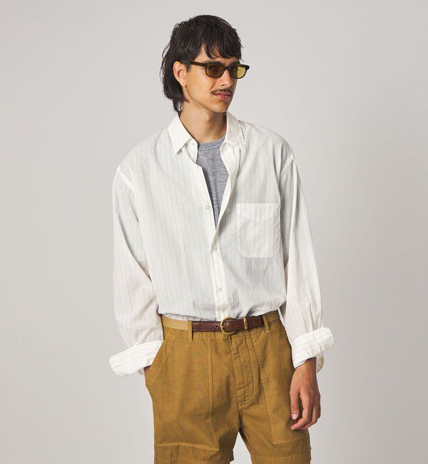 STEVEN ALAN「＜Steven Alan＞ AKIHA ストライプ レギュラーカラー シャツ LOOSE」|シャツ・ブラウス|