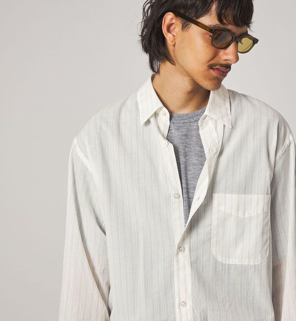STEVEN ALAN「＜Steven Alan＞ AKIHA ストライプ レギュラーカラー シャツ LOOSE」|シャツ・ブラウス|