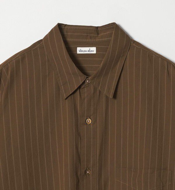 STEVEN ALAN「＜Steven Alan＞ AKIHA ストライプ レギュラーカラー シャツ LOOSE」|シャツ・ブラウス|