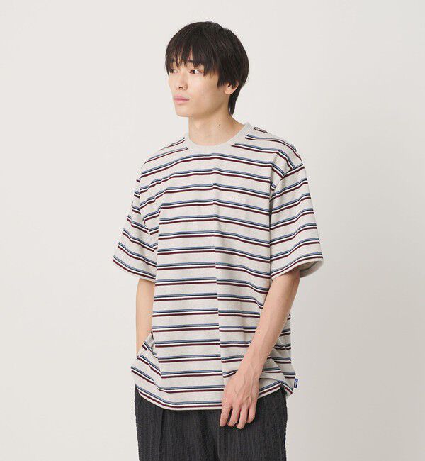 NICE WEATHER「＜NICE WEATHER＞ボーダー ショートスリーブ Tシャツ」|Tシャツ・カットソー|
