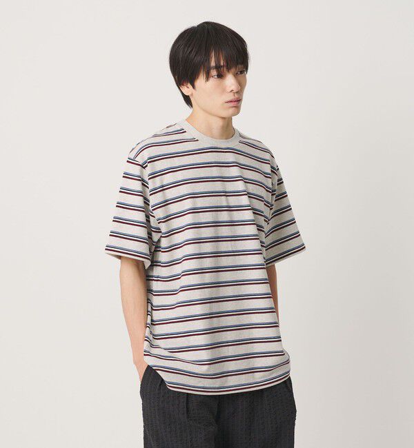 NICE WEATHER「＜NICE WEATHER＞ボーダー ショートスリーブ Tシャツ」|Tシャツ・カットソー|