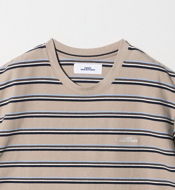 NICE WEATHER「＜NICE WEATHER＞ボーダー ショートスリーブ Tシャツ」|Tシャツ・カットソー|
