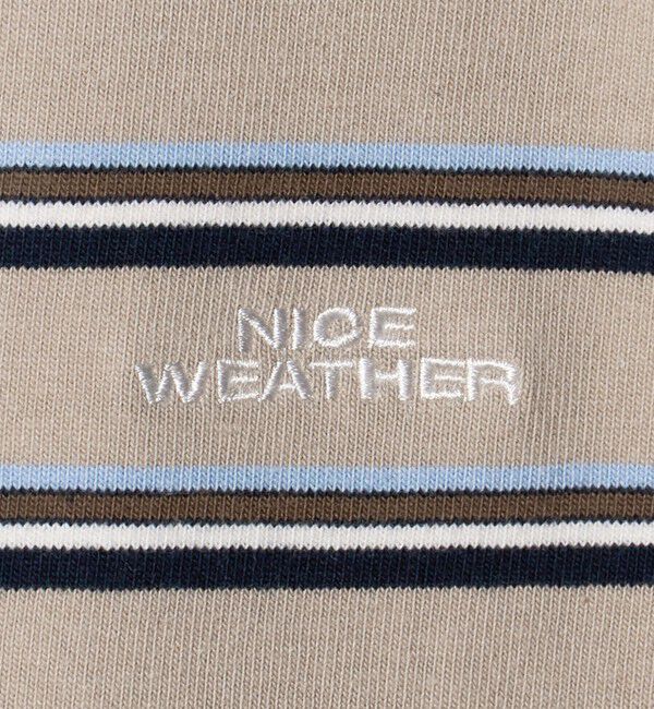 NICE WEATHER「＜NICE WEATHER＞ボーダー ショートスリーブ Tシャツ」|Tシャツ・カットソー|