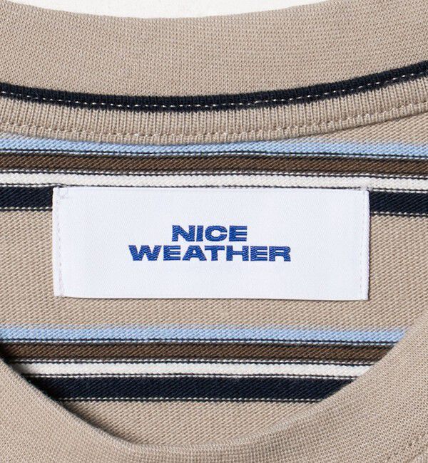 NICE WEATHER「＜NICE WEATHER＞ボーダー ショートスリーブ Tシャツ」|Tシャツ・カットソー|