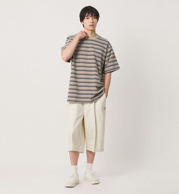 NICE WEATHER「＜NICE WEATHER＞ボーダー ショートスリーブ Tシャツ」|Tシャツ・カットソー|