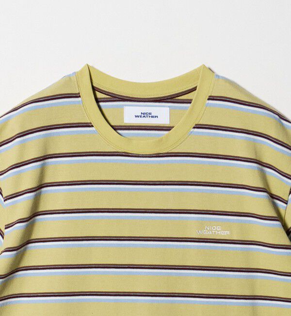 NICE WEATHER「＜NICE WEATHER＞ボーダー ショートスリーブ Tシャツ」|Tシャツ・カットソー|