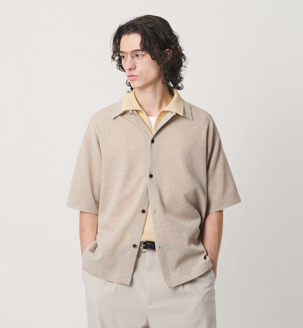BEAUTY&YOUTH UNITED ARROWS「KNITEE リネンブレンド ミラノ シャツ ウォッシャブル」|カーディガン|