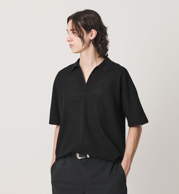BEAUTY&YOUTH UNITED ARROWS「KNITEE リネンブレンド ミラノ スキッパー ニット Tシャツ ウォッシャブル」|ニット・セーター|