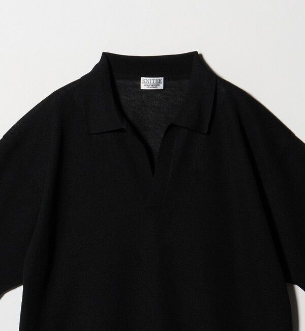BEAUTY&YOUTH UNITED ARROWS「KNITEE リネンブレンド ミラノ スキッパー ニット Tシャツ ウォッシャブル」|ニット・セーター|