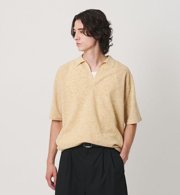 BEAUTY&YOUTH UNITED ARROWS「KNITEE リネンブレンド ミラノ スキッパー ニット Tシャツ ウォッシャブル」|ニット・セーター|