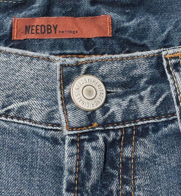 BEAUTY&YOUTH UNITED ARROWS「【別注】＜NEEDBY heritage＞ワイドフレア デニムパンツ/コバルト」|デニム|