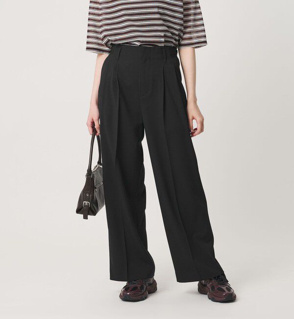 BEAUTY&YOUTH UNITED ARROWS「ポリエステルブレンド ２タック タブワイドパンツ ウォッシャブル 防シワ」|その他|