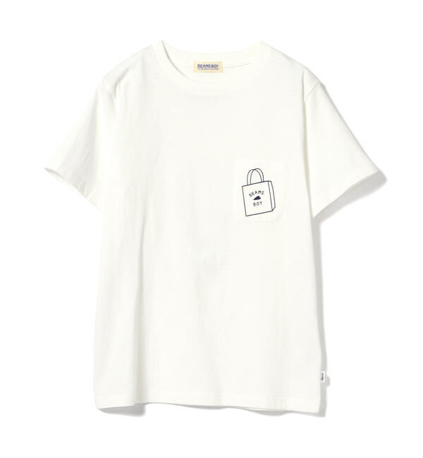 BEAMSBOY「BEAMS BOY / ショップバッグロゴ ポケット ショートスリーブ Tシャツ」|Tシャツ・カットソー|