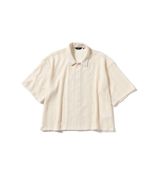 BEAMS「ショート メッシュ オープンカラーシャツ【ワイドショートフィット】」|シャツ・ブラウス|