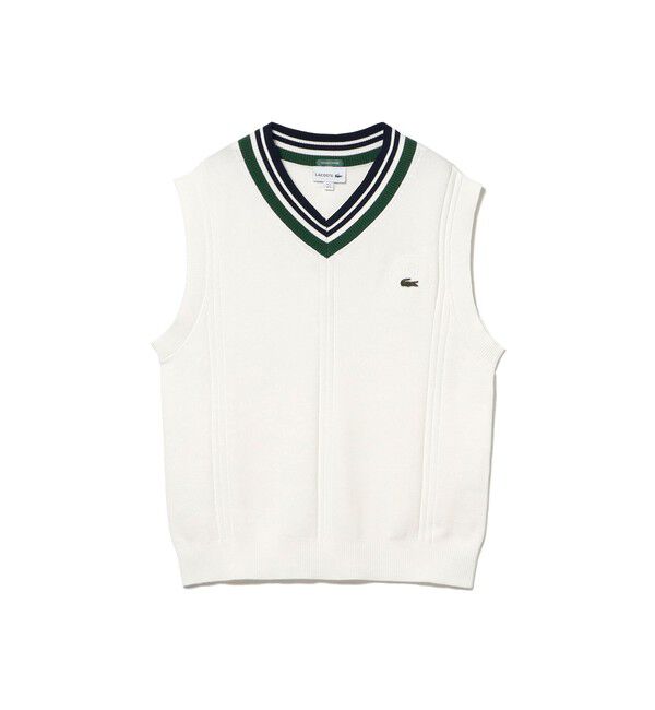 BEAMS「【別注】LACOSTE / チルデン ニット ベスト」|ニット・セーター|
