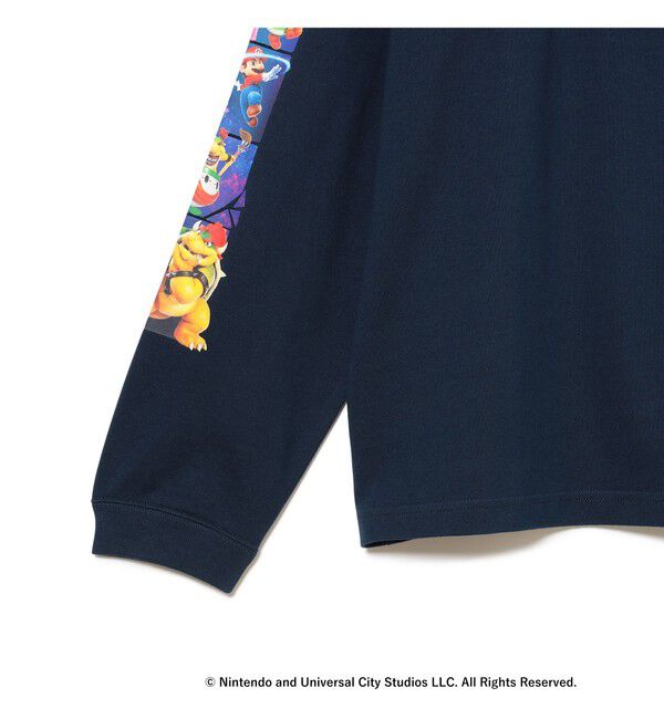 BEAMS「ザ・スーパーマリオギャラクシー・ムービー / PRINT SLEEVE TEE」|Tシャツ・カットソー|