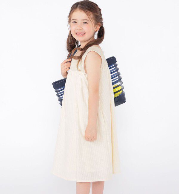 SHIPS KIDS「SHIPS KIDS:100～130cm / クロシェ ノースリーブ ワンピース」|ワンピース|