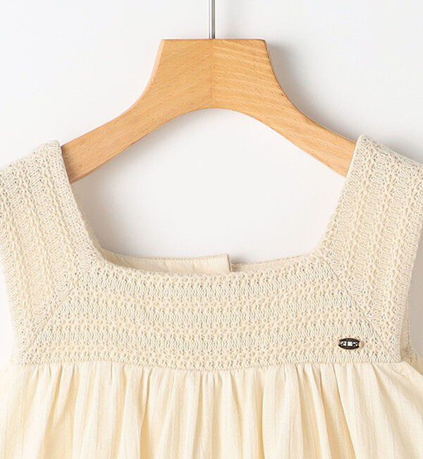 SHIPS KIDS「SHIPS KIDS:100～130cm / クロシェ ノースリーブ ワンピース」|ワンピース|