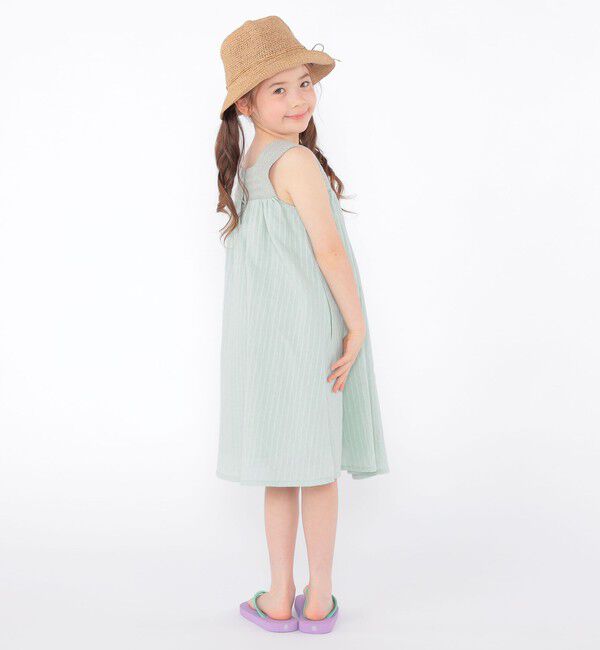 SHIPS KIDS「SHIPS KIDS:100～130cm / クロシェ ノースリーブ ワンピース」|ワンピース|