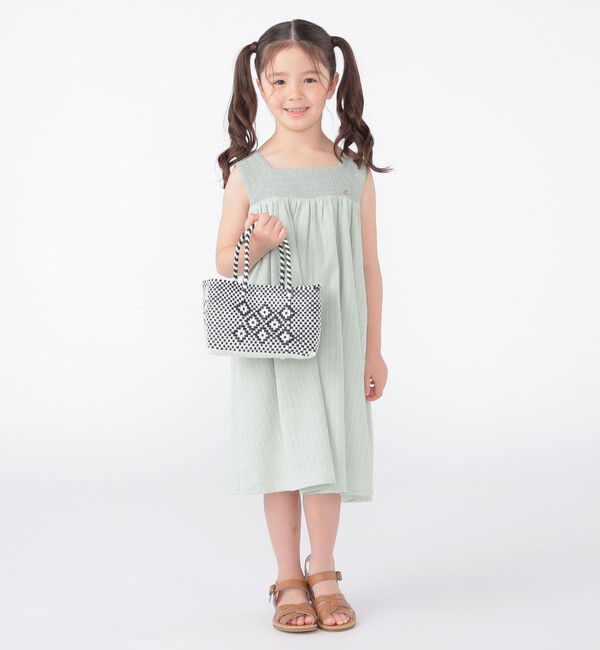 SHIPS KIDS「SHIPS KIDS:100～130cm / クロシェ ノースリーブ ワンピース」|ワンピース|
