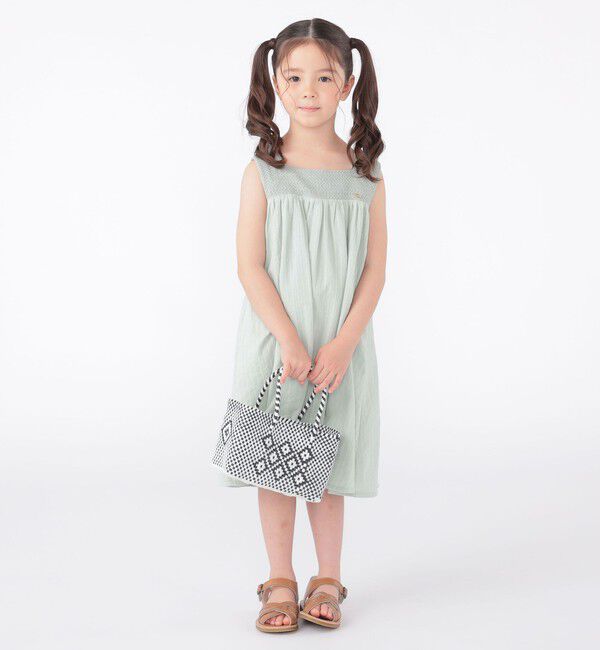 SHIPS KIDS「SHIPS KIDS:100～130cm / クロシェ ノースリーブ ワンピース」|ワンピース|