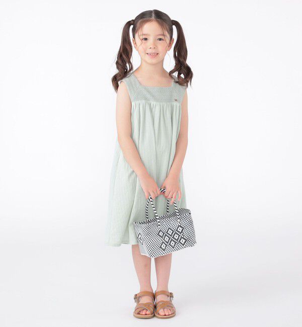 SHIPS KIDS「SHIPS KIDS:100～130cm / クロシェ ノースリーブ ワンピース」|ワンピース|