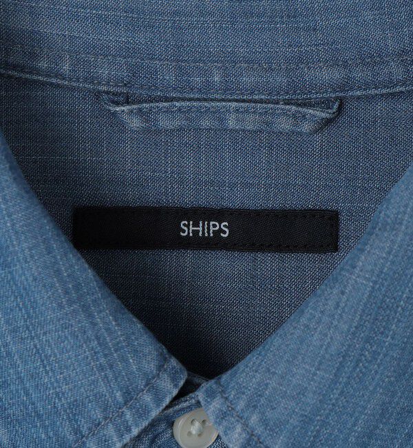 SHIPS「【WEB限定】SHIPS:〈手洗い可能〉リヨセル エア ボタンダウン デニム シャツ」|シャツ・ブラウス|