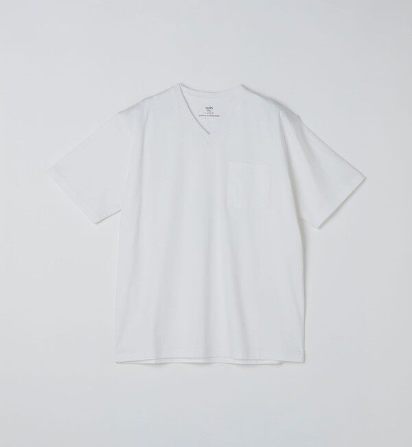 SHIPS Colors 「SHIPS Colors:〈抗菌防臭・接触冷感・UVカット〉シルケット コットン Vネック T◇」|Tシャツ・カットソー|