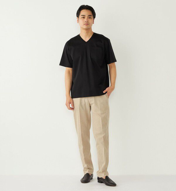 SHIPS Colors 「SHIPS Colors:〈抗菌防臭・接触冷感・UVカット〉シルケット コットン Vネック T◇」|Tシャツ・カットソー|
