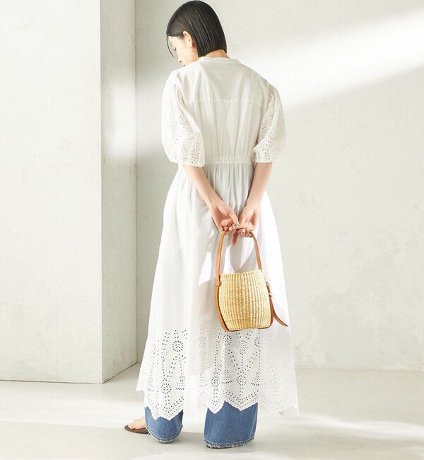 SHIPS for women「【SHIPS別注】Fanaka:〈手洗い可能〉シフリー ウエスト ギャザー ワンピース」|ワンピース|