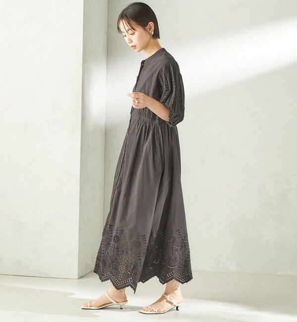 SHIPS for women「【SHIPS別注】Fanaka:〈手洗い可能〉シフリー ウエスト ギャザー ワンピース」|ワンピース|
