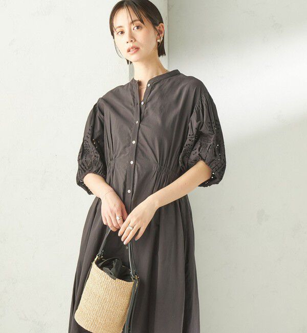 SHIPS for women「【SHIPS別注】Fanaka:〈手洗い可能〉シフリー ウエスト ギャザー ワンピース」|ワンピース|
