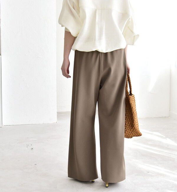 quaranciel「quaranciel:〈手洗い可能〉バイアス ストレッチ イージー ワイド パンツ」|その他|