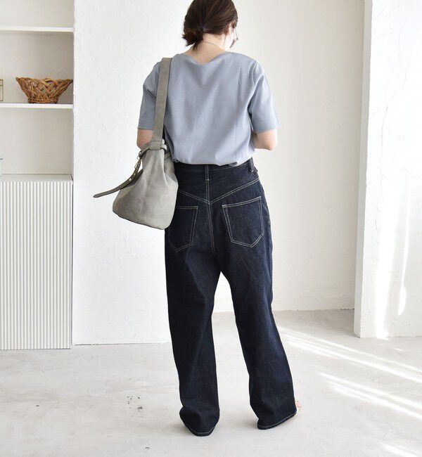 quaranciel「quaranciel:〈接触冷感/汗染み防止加工/洗濯機可能〉ベーシック コンパクト TEE」|Tシャツ・カットソー|