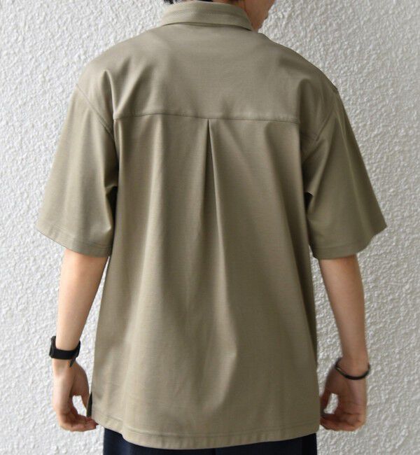 SHIPS any「SHIPS any:〈接触冷感/遮熱/UVカット〉COOL TOUCH スムース デザイン リブ 半袖 ポロシャツ◇」|Tシャツ・カットソー|