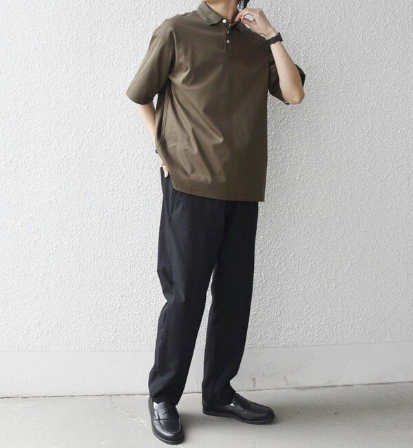 SHIPS any「SHIPS any:〈接触冷感/遮熱/UVカット〉COOL TOUCH スムース デザイン リブ 半袖 ポロシャツ◇」|Tシャツ・カットソー|