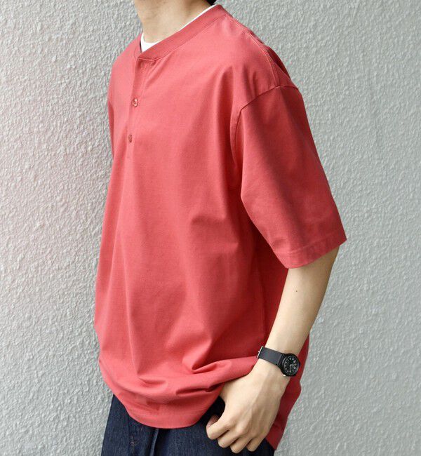 SHIPS any「SHIPS any:〈接触冷感/吸水速乾/UVカット/遮熱〉Raylock ヘンリーネック Tシャツ◇」|Tシャツ・カットソー|
