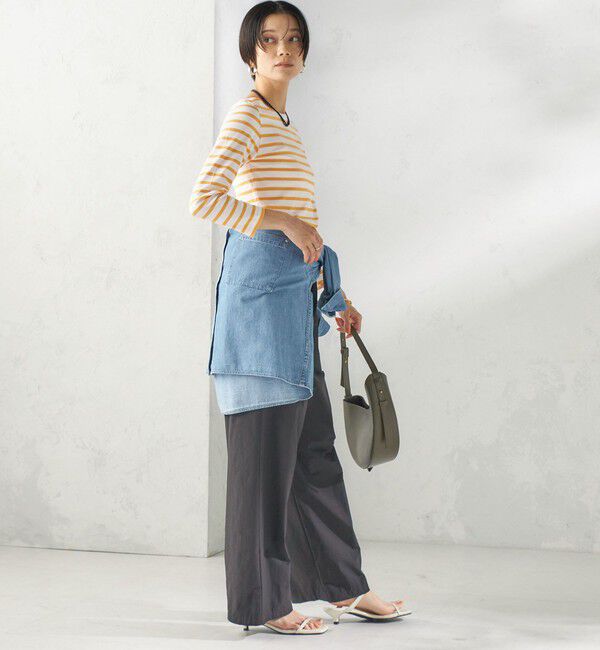 SHIPS for women「【SHIPS別注】Le minor: ボーダー ボートネック プルオーバー」|Tシャツ・カットソー|